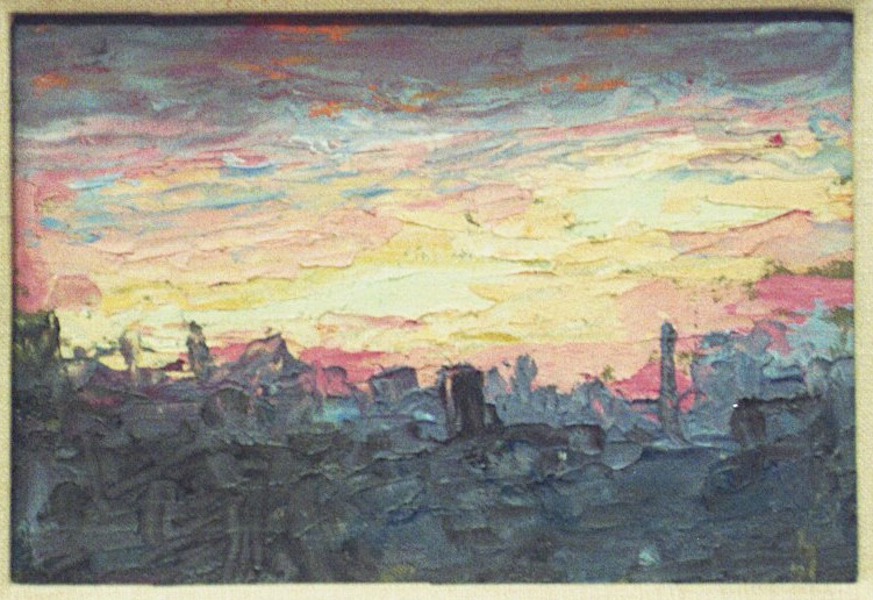 Los Angeles Sunset, 1925 to 1930, -Oil on canvas, -Collection of the Tasca Estate
