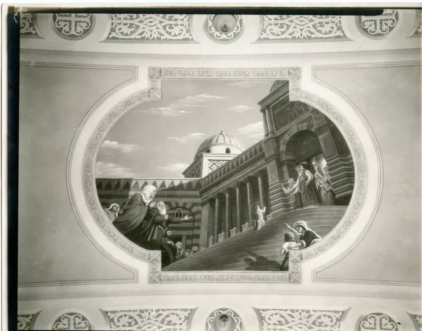 Ceiling Medallion, -The Presentation in the Temple, -Fourth Joyful Mystery