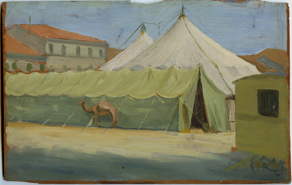 Circus Padova, 1905&#8211;1908, -Oil on wood panel, -Collection of the Tasca Estate