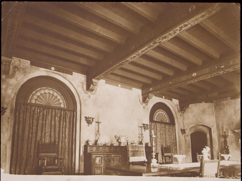Design for Italianate dining room, 1919&#8211;1920, -Photograph of completed project, photographer unknown, -Archive of the Tasca Estate