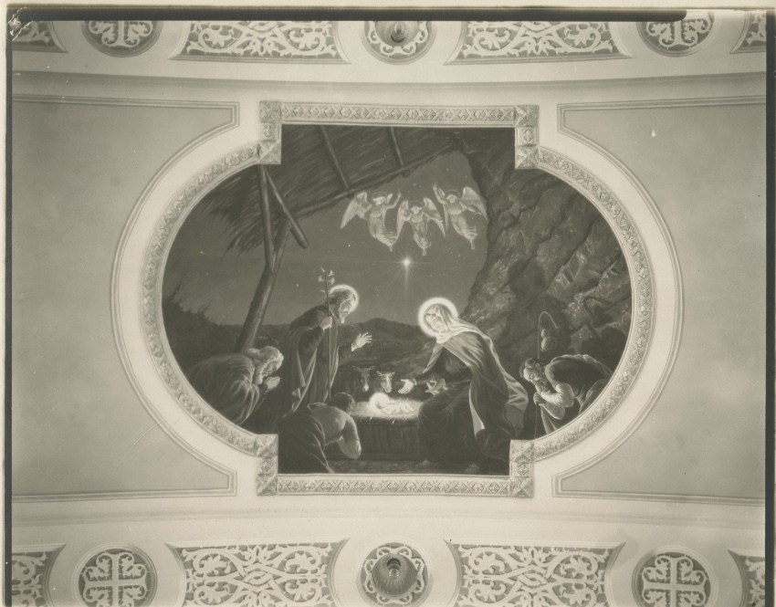 Ceiling Medallion, -The Birth of Our Lord, -Third Joyful Mystery