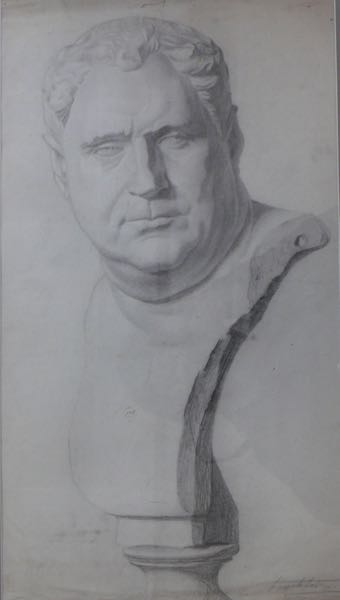 Roman Emperor Aulus Vitellius, -1904–1906, -Graphite on paper, -Collection of the Tasca Estate